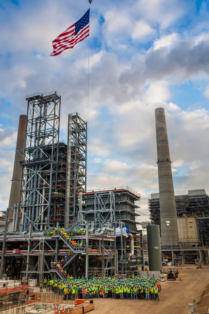 At peak construction, there were more than 500 workers on-site.