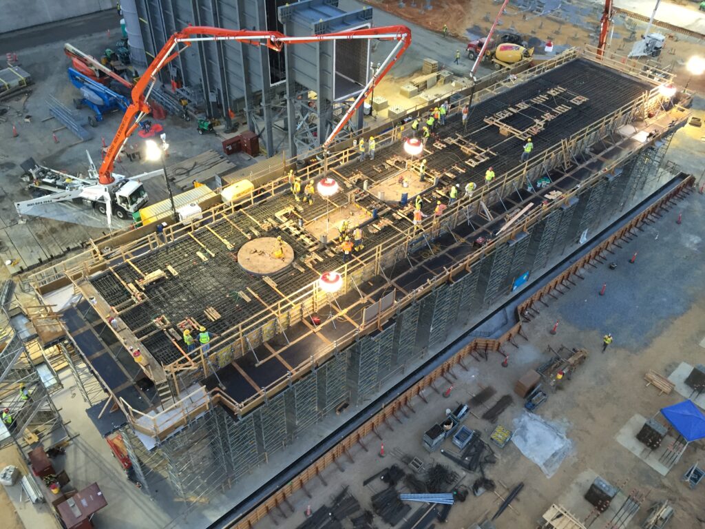 Crews completed expansive tabletop concrete pours safely and effectively. 