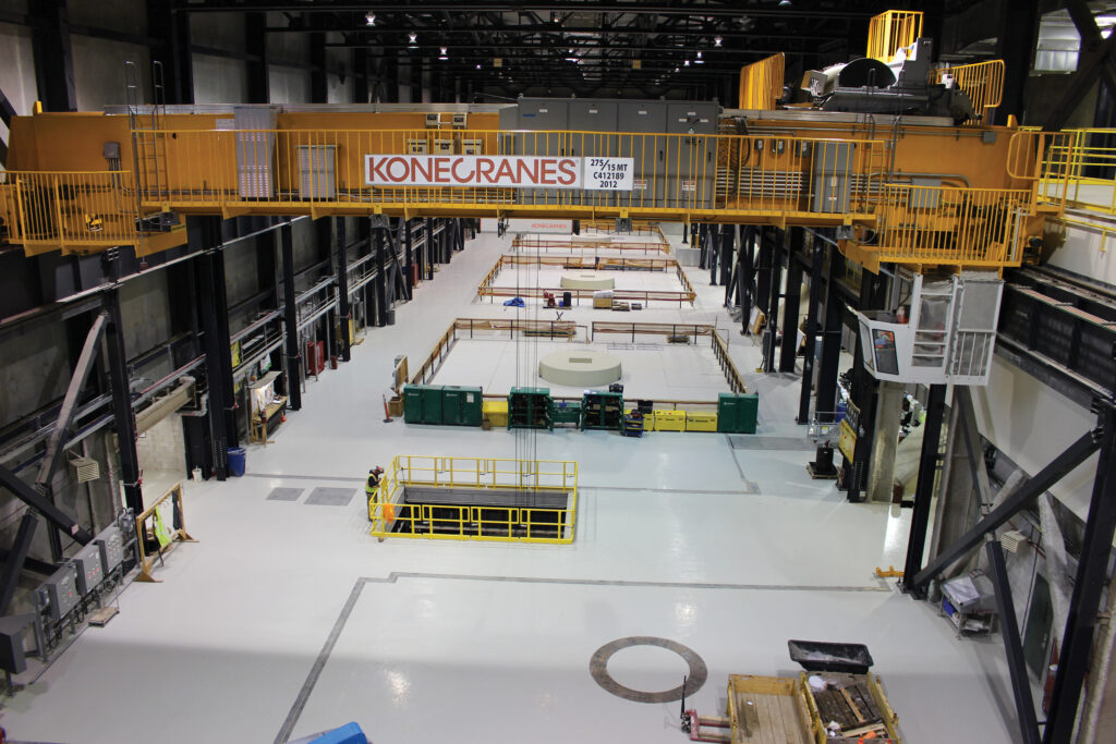 Inside the completed Smoky Falls Generating Station.