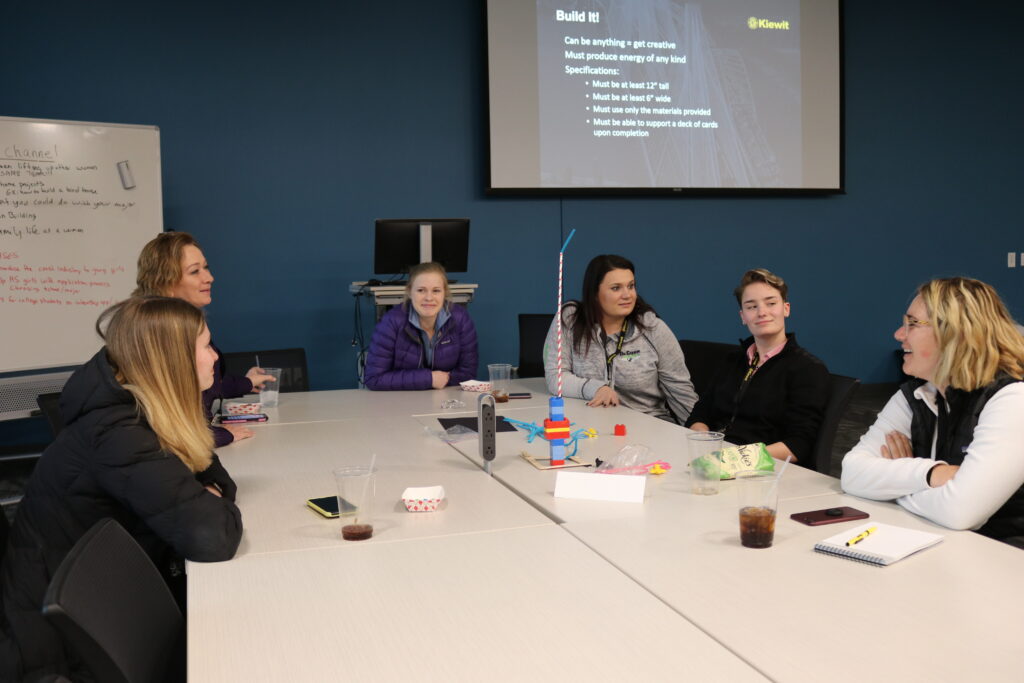 Attendees participated in group activities and question and answer sessions with Kiewit engineers.