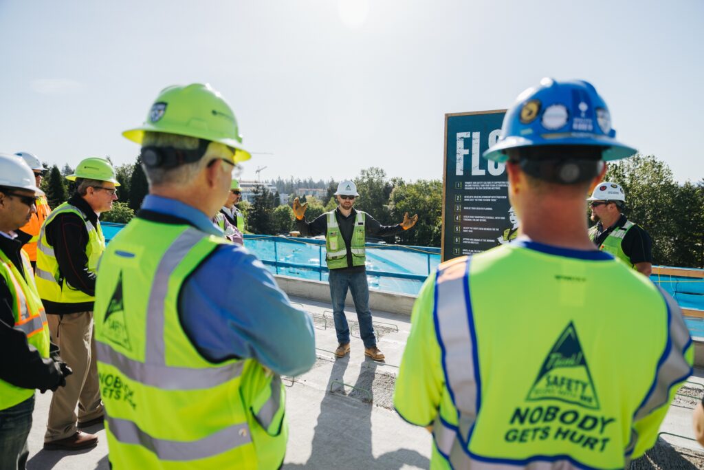 Project staff explain the role of front-line supervisors on the project.