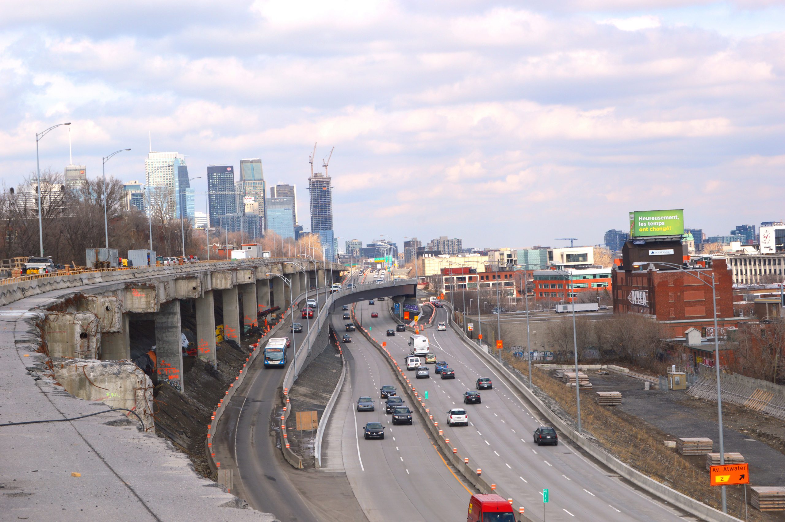A look back, this photo shows an earlier view looking east toward the former Highway 720 West.