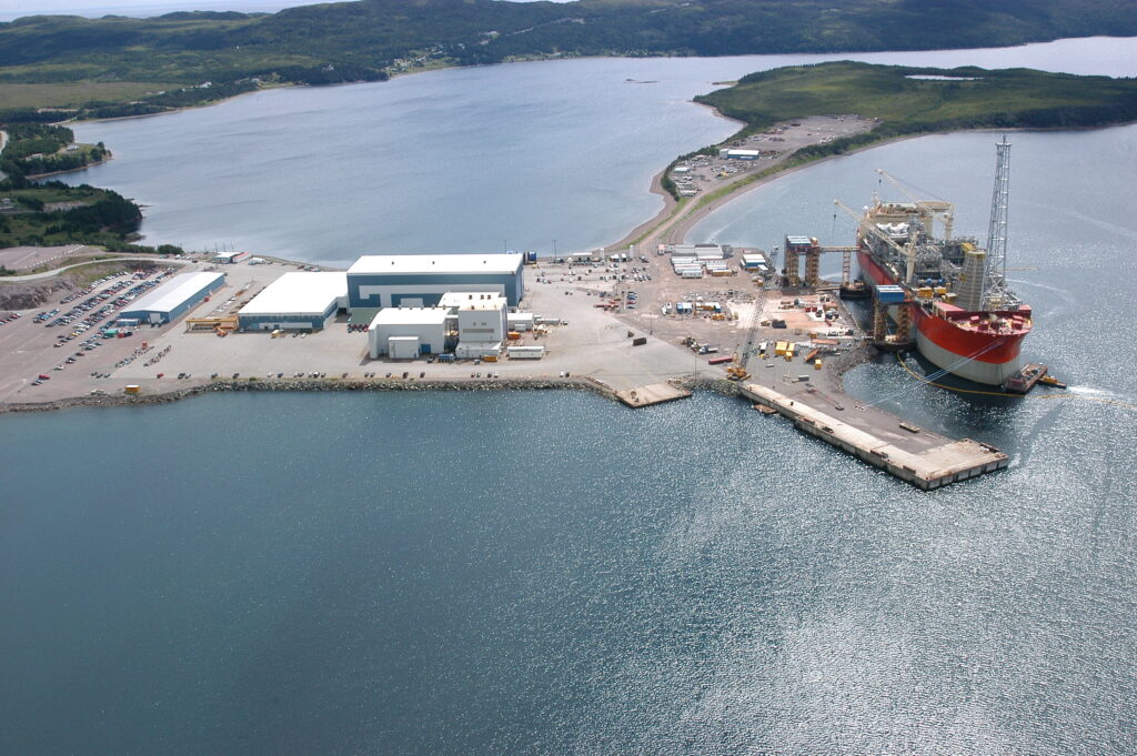 Imagen de las instalaciones de fabricación de Kiewit en Marystown