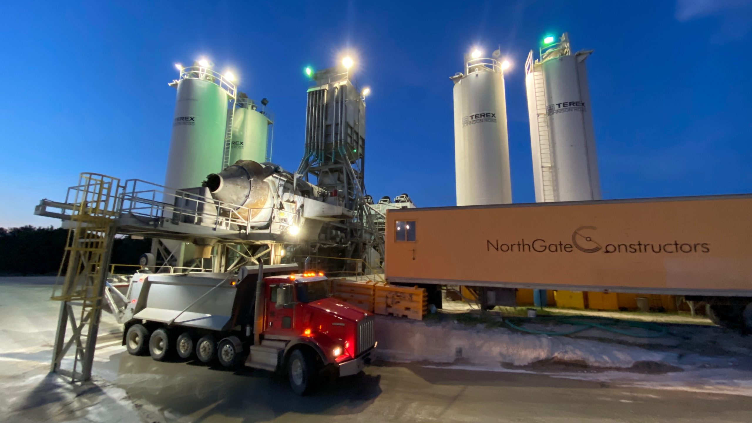 Aggregate is processed on-site at the NorthGate Constructors batch plant.