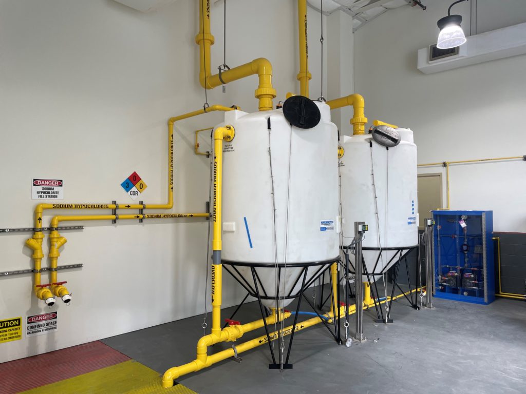 Chlorination plays an essential role in disinfecting water and is a process used to kill bacteria and ensure water is safe to consume.