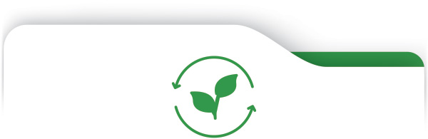 Pilar medioambiental - Icono verde de dos hojas