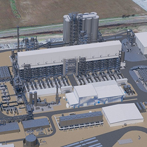 Rendering of an ammonia facility