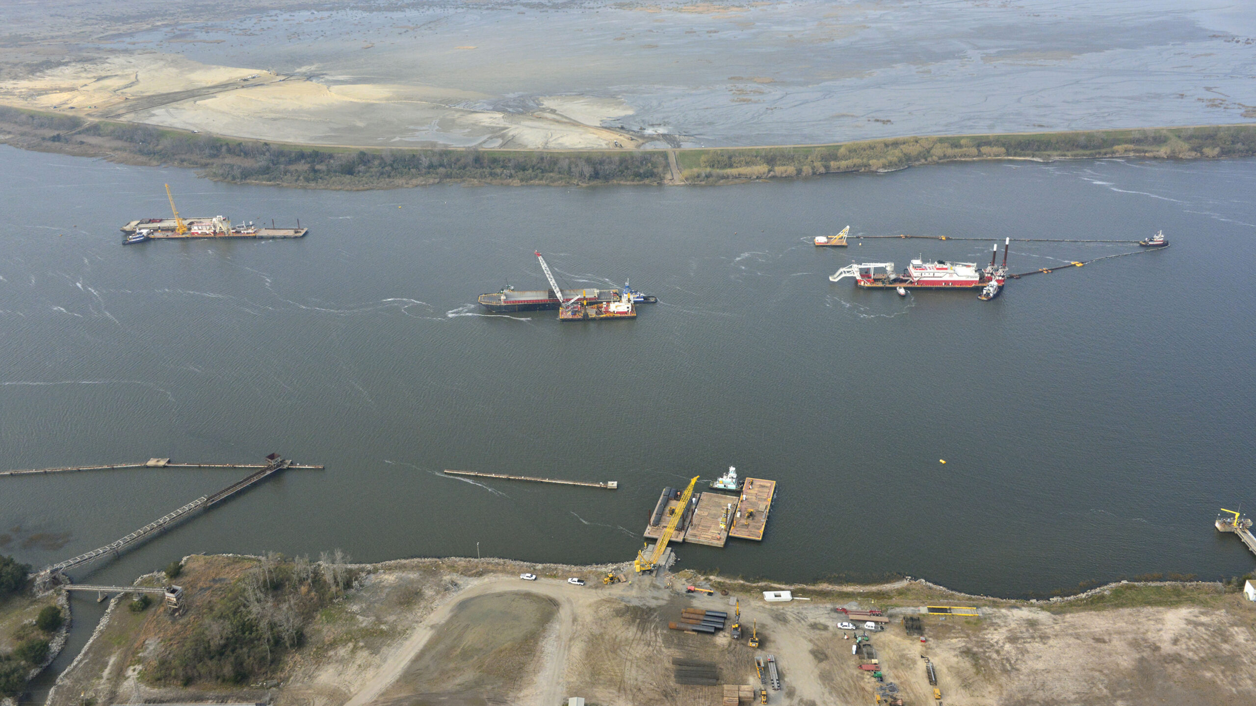 Dragage du port intérieur pour le projet d’agrandissement du port de Savannah