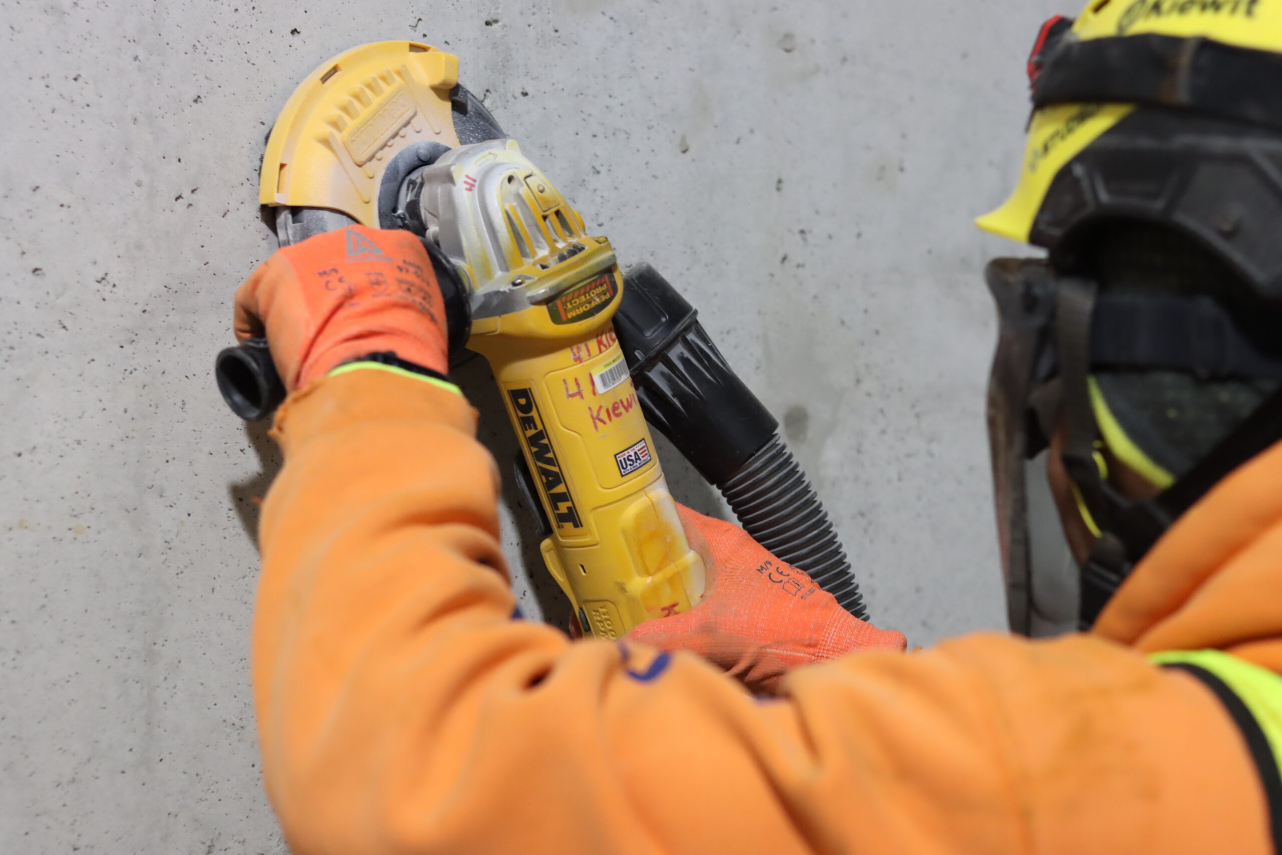 Improved concrete grinders feature integrated dust shrouds and vacuum attachments, reducing airborne particles and minimizing exposure to harmful silica dust. For enhanced control and to reduce fatigue, each grinder also has an enhanced kickback brake and an anti-vibration side handle.