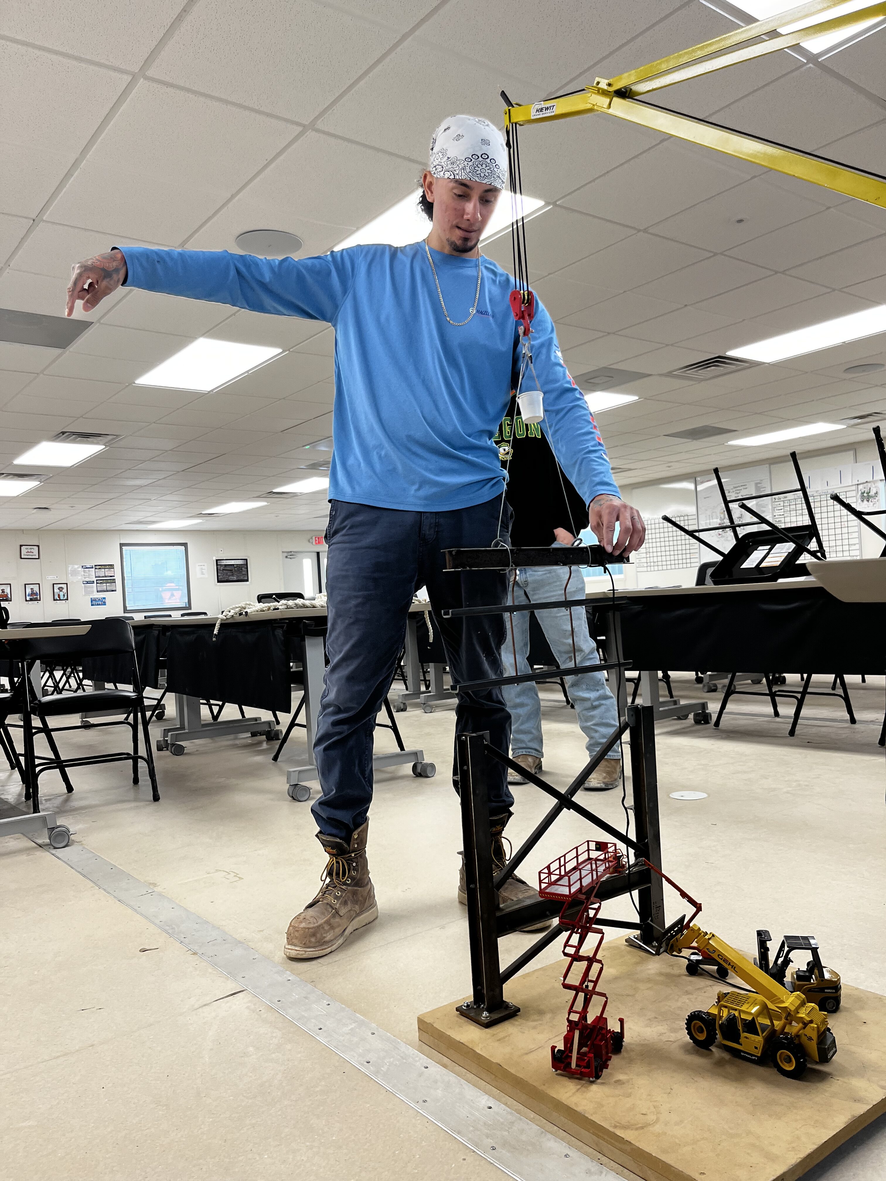 Ironworker apprentices in the Advanced Journeyman Development Program (AJDP) receive hands-on technical training on site at OCAPS, allowing them to balance career and personal schedules while preparing for the work they’ll soon support. 