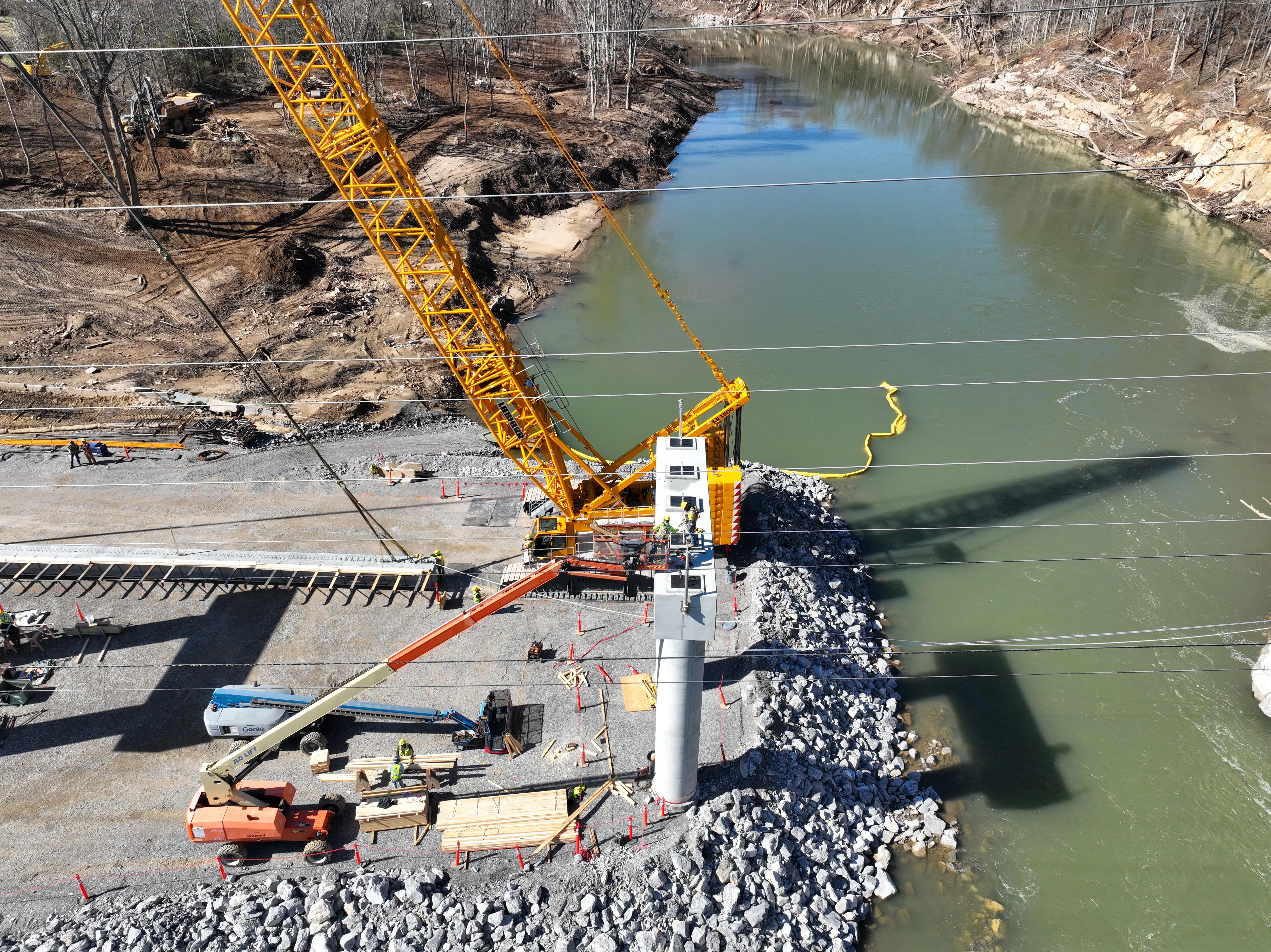 The SR 81 and SR 107 Emergency Bridge Reconstruction project restored two critical crossings over the Nolichucky River following Hurricane Helene.