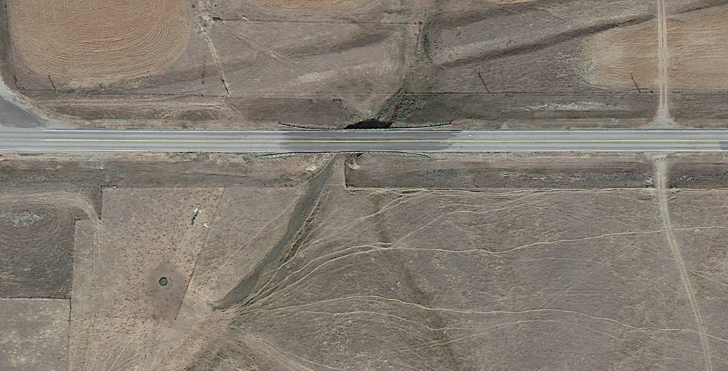 February – Existing roadway and 1947 timber bridge 