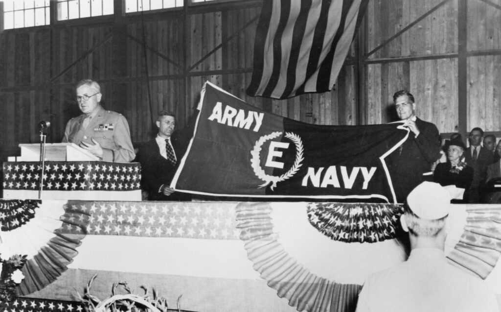 Kiewit received the Army-Navy “E” Award in 1943 for excellence in war production after completing work at an air base in Liberal, Kansas.