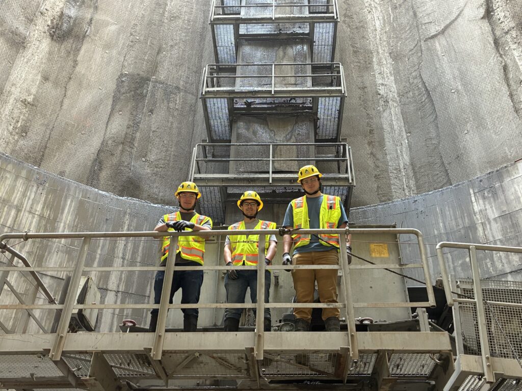 Hayden Bankowski, Field Engineer Intern; Evan McKeand, Field Engineer Intern; and Brian Keane, Field Engineer; Cuyahoga Heights, OH 